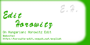 edit horowitz business card